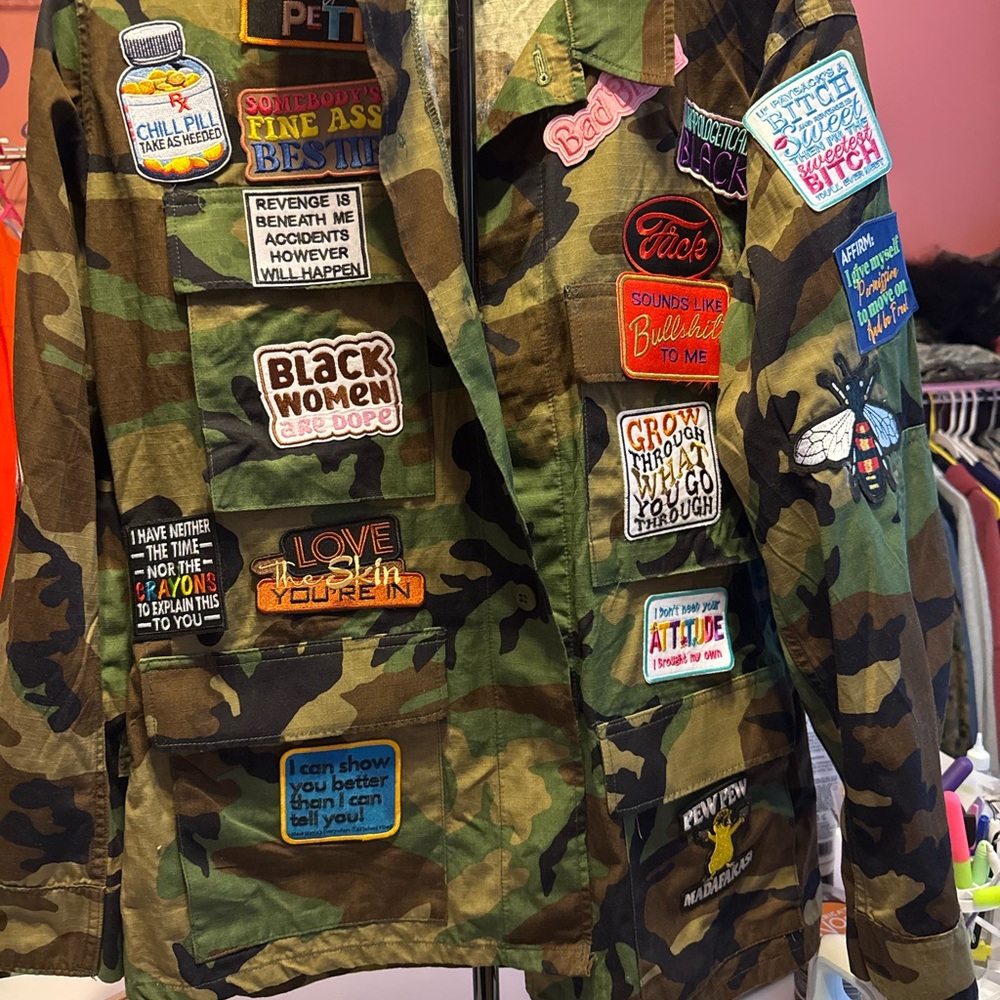 U.S. Army Camouflage Utility Jacket with Patches